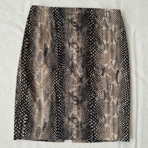 Express Snakeskin Print Pencil Skirt